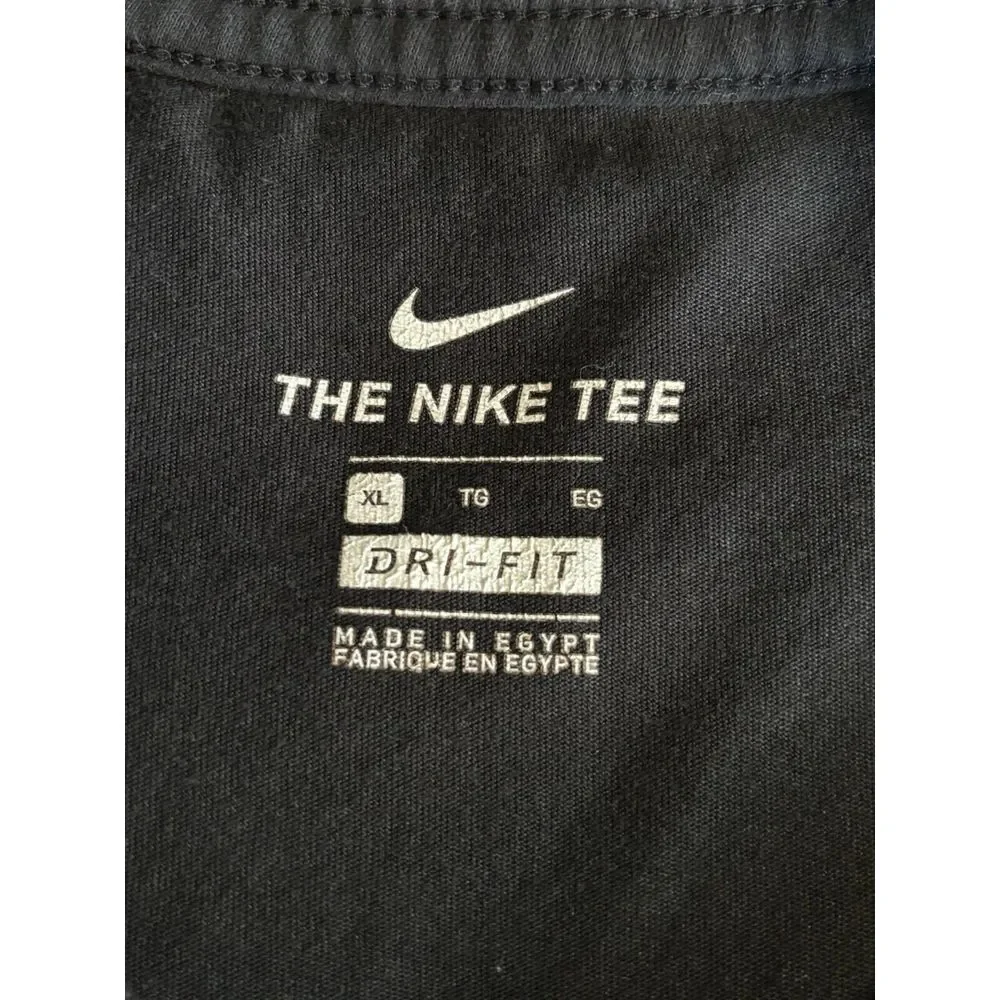 Nike Dri-Fit‎ Graphic Logo Black/Gray Short Sleeve Athletic Shirt Size XL